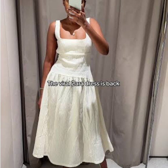 Zara Cream Backless Dress - Picture 6 of 11